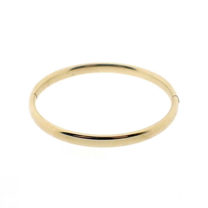 Image 1 of Gold smooth slave bracelet; Size M