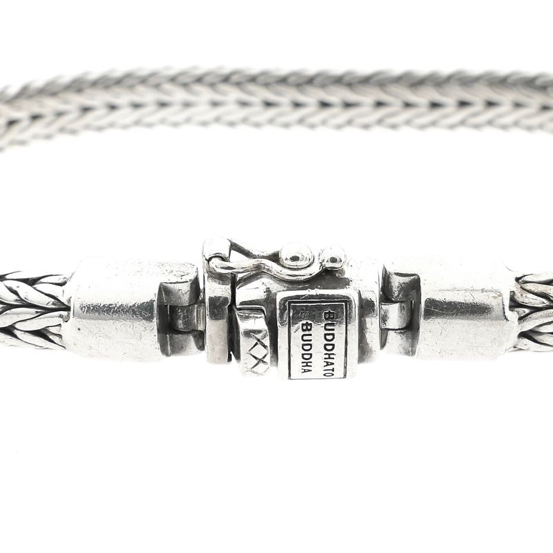 Image 3 of Silver Buddha to Buddha bracelet; Ellen XS
