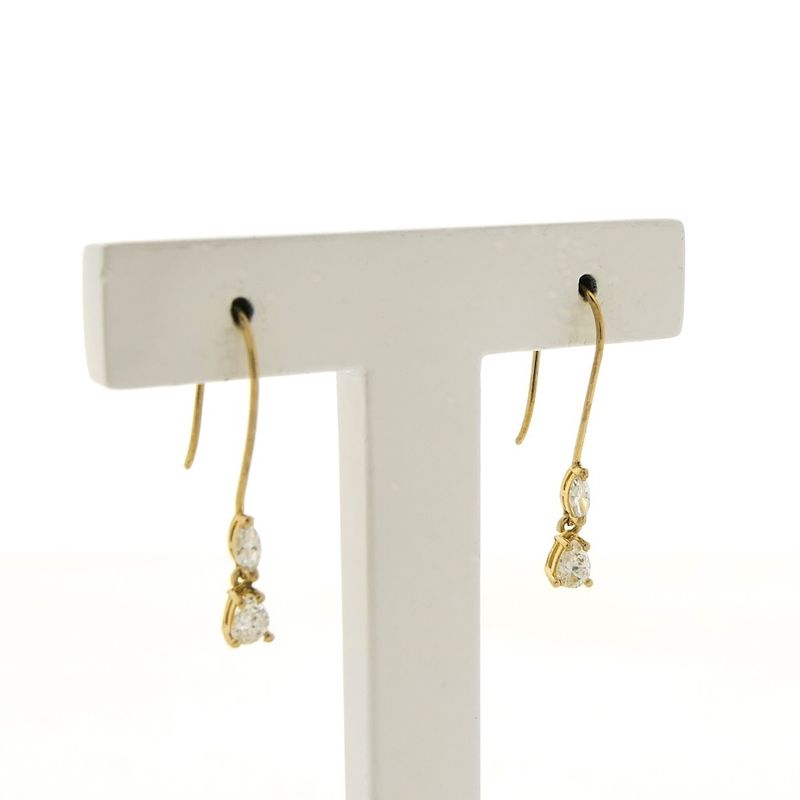 Image 4 of Vintage gold earrings with zirconia