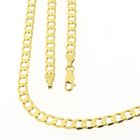 Image 1 of Gold flat gourmet link chain | 60.5 cm