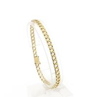 Solid gold gourmet link bracelet | 21.5 cm