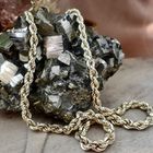 Image 2 of Gold twisted link chain | 45 cm