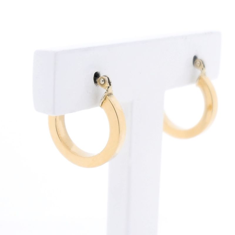 Image 3 of Gold earrings; Ø 14.5 mm