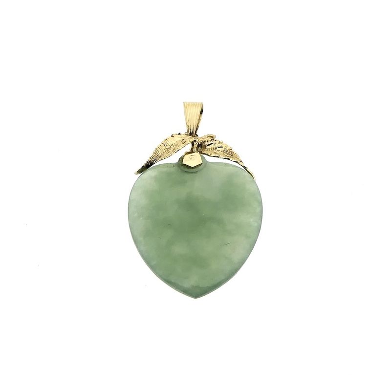 Image 9 of Gold pendant with Jade