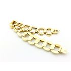 Image 5 of Gold wide link bracelet made of 14 carat gold