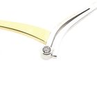 Image 5 of Bicolor Gold Cobra Link Necklace with Pendant & Zirconia; 14 Karat; 42.5 cm
