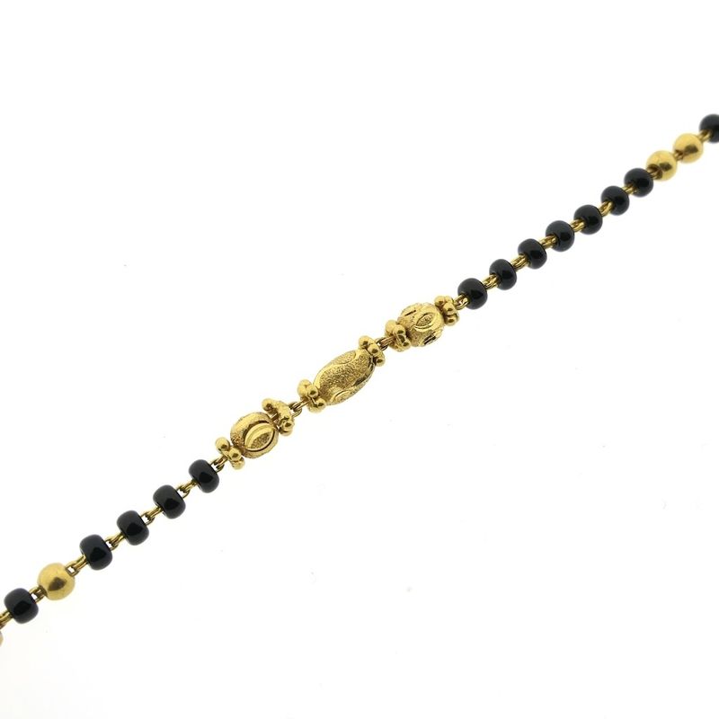 Image 4 of Gold Mangalsutra necklace with onyx