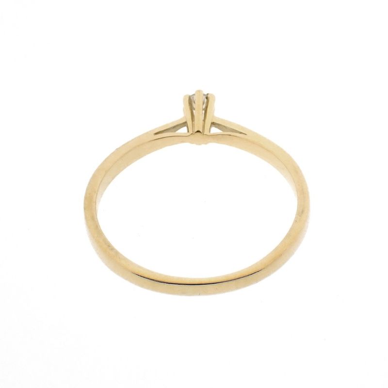 Image 7 of Gold solitaire ring with diamond | 0.04 ct.