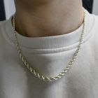 Image 6 of Gold twisted link necklace