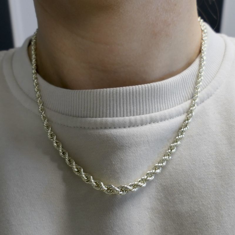 Image 6 of Gold twisted link necklace