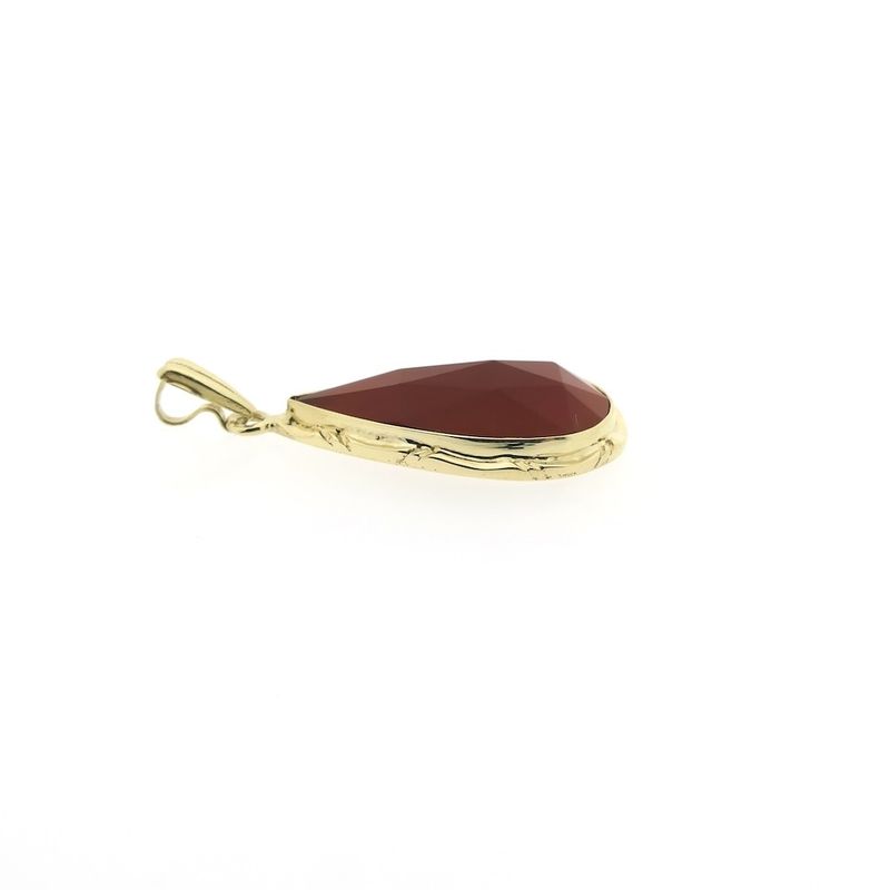 Image 3 of Gold pendant with carnelian
