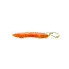 Image 8 of Gold Pendant with Carved Carnelian Fish; 14 Karat