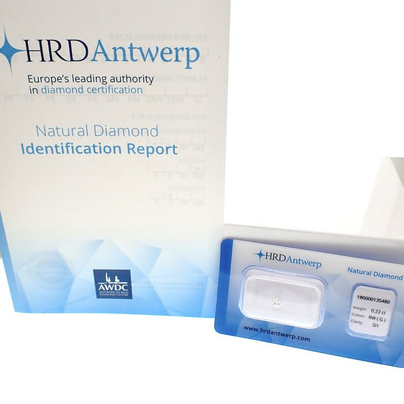 Image 6 of 0.22 ct. Pendeloque cut diamond G SI1 + HRD Certificate