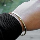 Image 7 of Gold smooth slave bracelet | Ø 60 mm