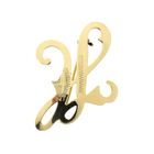 Image 1 of Gold letter brooch; letter H