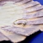 Image 2 of Two-tone gold solitaire ring with diamond | 0.005 ct.