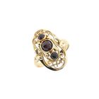 Image 1 of Gold ring with garnet stones | Vintage