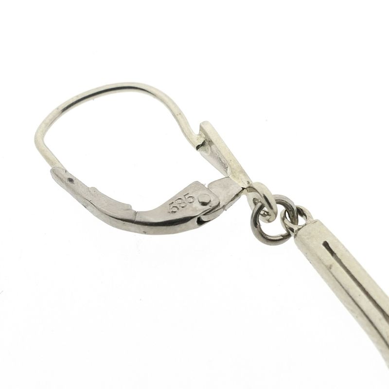 Image 8 of White gold stud earrings with diamond | 0.08 ct.