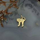 Image 1 of 8 carat pendant of a cat with diamond; 0.01 ct.