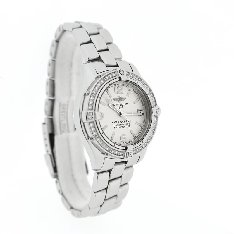 Image 2 of Breitling Colt Oceane 'Diamonds' A77350; Women's watch with diamond bezel