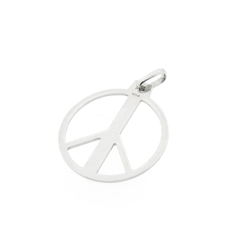 Image 5 of Silver pendant of a peace sign