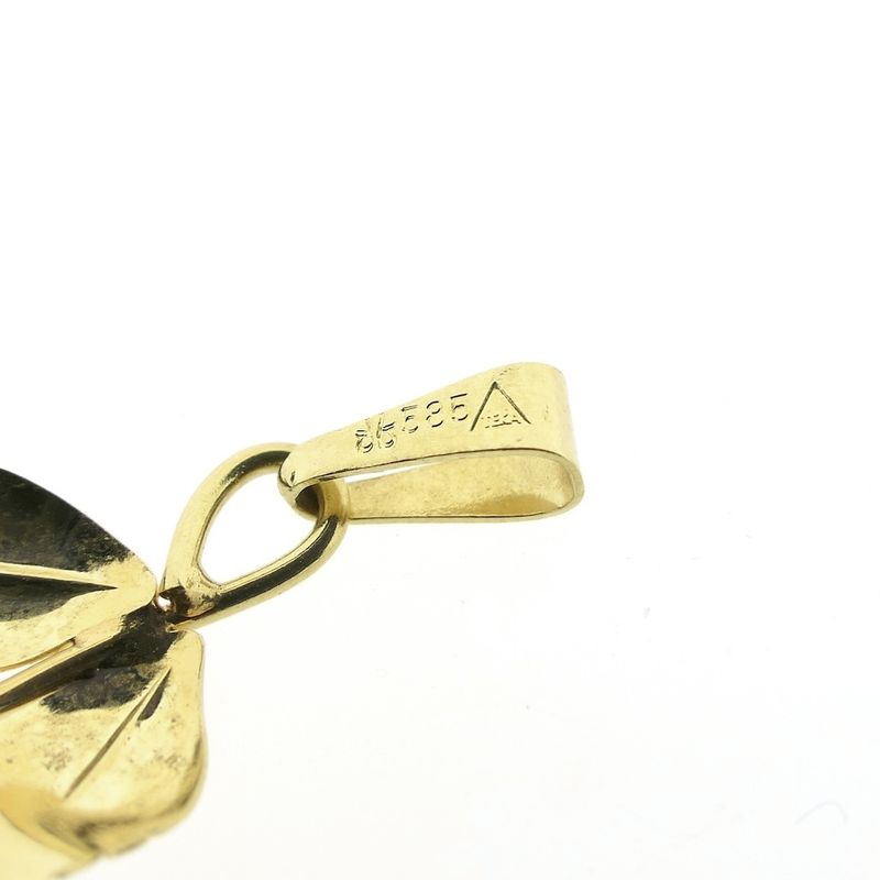 Image 6 of Two-tone gold rose pendant | Vintage