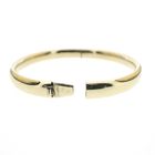 Image 5 of Gold smooth slave bracelet; Size M/L