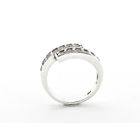 Image 3 of Silver double row ring with zirconia