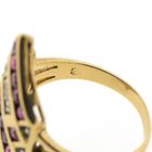 Image 8 of 18 carat gold ring with ruby and zirconia