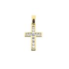 Image 1 of Gold pendant of a cross with zirconia