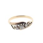Image 6 of Two-tone gold ring with diamonds; 0.17 ct. | Antique