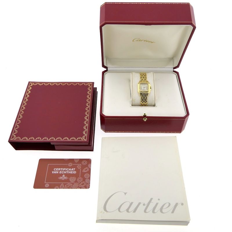 Image 4 of Cartier Panthère; 18k gold ladies' watch with diamonds