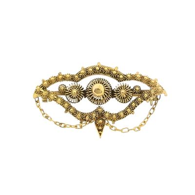 Image 1 of Vintage gold brooch with Zeeland buttons