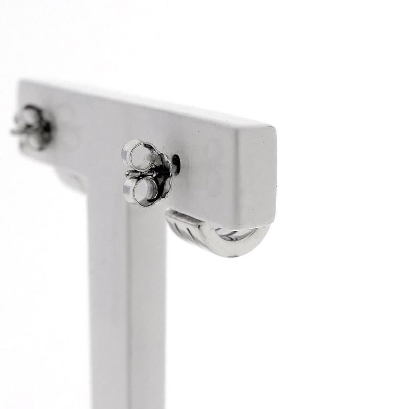 Image 3 of ZINZI silver half-round stud earrings; Ø 10 mm