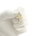 Image 12 of Gold pendant of a cross with corpus | INRI