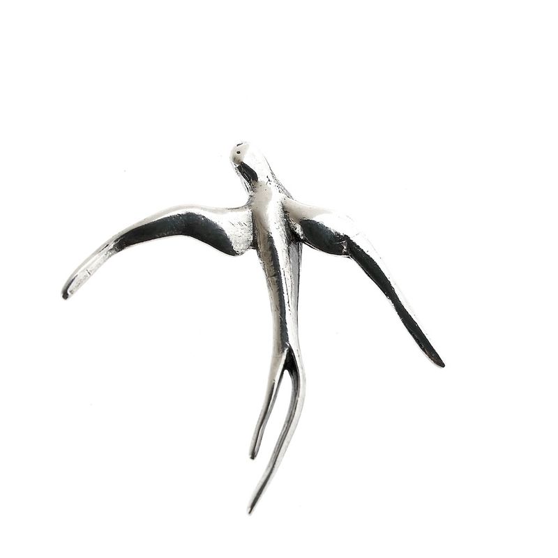 Image 1 of Silver pendant of a swallow
