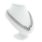 Image 3 of Silver robust gourmet link necklace