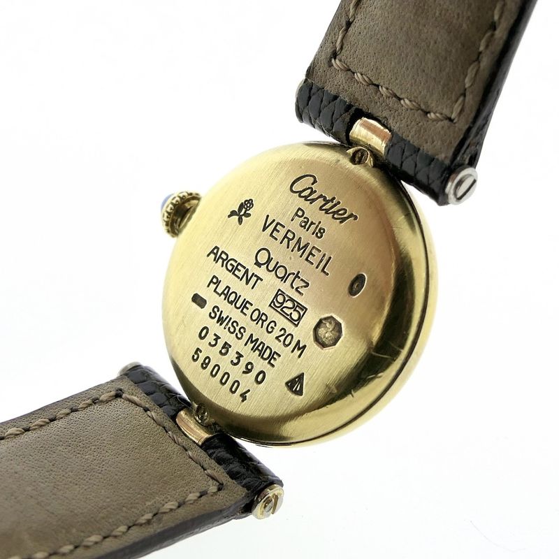 Image 7 of Cartier 'Must de Vendome' Vermeil; Ladies watch