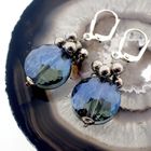 Image 2 of Silver earrings with blue stones