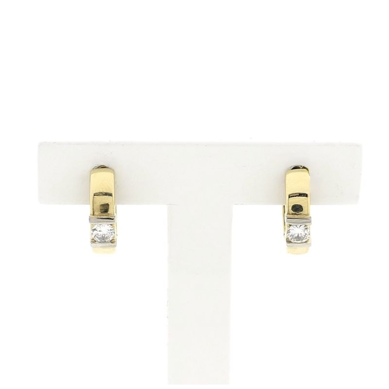Image 3 of Gold stud earrings with diamond | 0.32 ct.