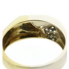 Image 4 of 18-karat two-tone gold men's ring with a 0.05-ct diamond.