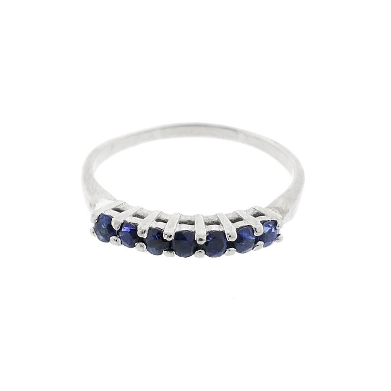 Image 7 of White gold ring with sapphire