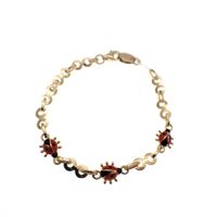 Gold children's bracelet with ladybugs | 14 cm