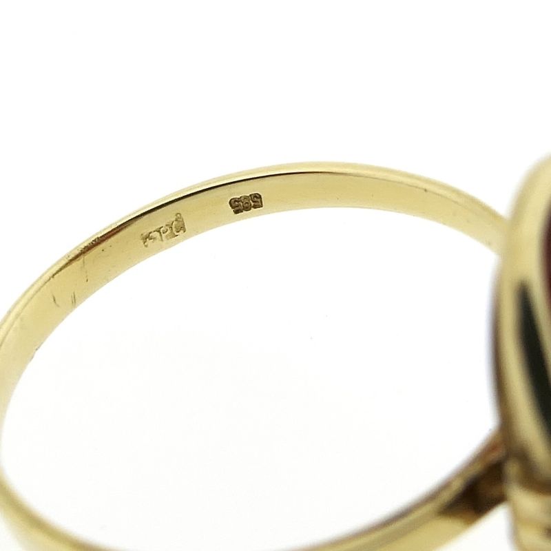 Image 6 of Gold ring with fire opal