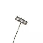 Image 5 of White gold lapel pin with diamonds; 0.15 ct.