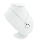 Image 4 of Solid silver pendant of an abstract elephant.