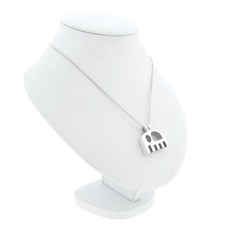 Image 4 of Solid silver pendant of an abstract elephant.