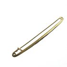 Image 7 of Long, narrow gold brooch with emerald and diamonds; approx. 0.06 ct.