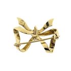 Image 4 of Gold brooch; Bow
