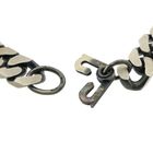 Image 4 of Silver robust gourmet link bracelet with engraving plate; Men | 21 cm